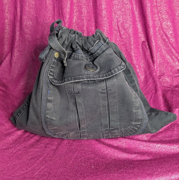 Upcycled cargo pants drawstring pouch - Picture 1 of 7